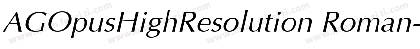 AGOpusHighResolution Roman字体转换